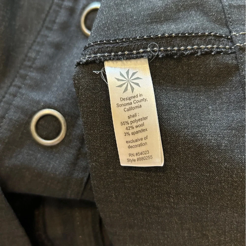 Y2K Athleta Grey Button Wool Skirt